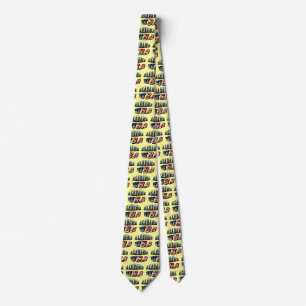 Alabama Picture and USA Flag Font Tie
