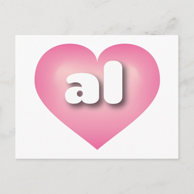 Alabama pink fade heart - I love al Postcard (Front)