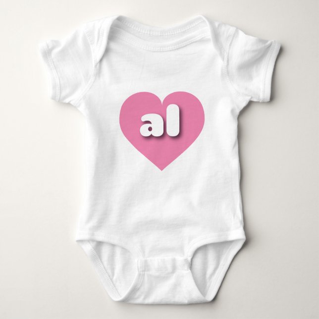 Alabama pink heart - I love al Baby Bodysuit (Front)