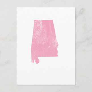 Alabama - Pink Vintage Grunge Postcard