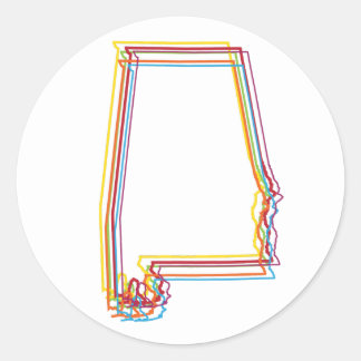 alabama pride blur classic round sticker