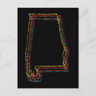 alabama pride blur postcard