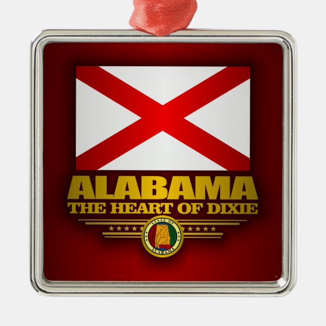 Alabama Pride Metal Ornament (Front)