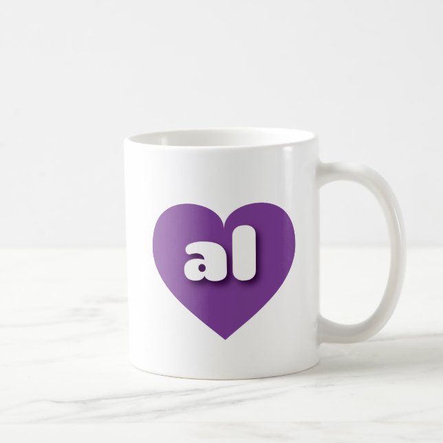 Alabama purple heart - I love al Coffee Mug (Right)