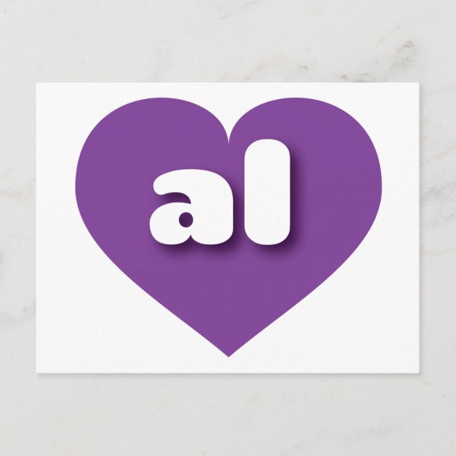Alabama purple heart - I love al Postcard (Front)