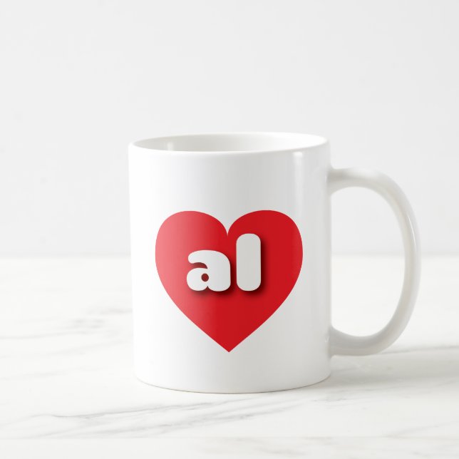 Alabama red heart - I love al Coffee Mug (Right)
