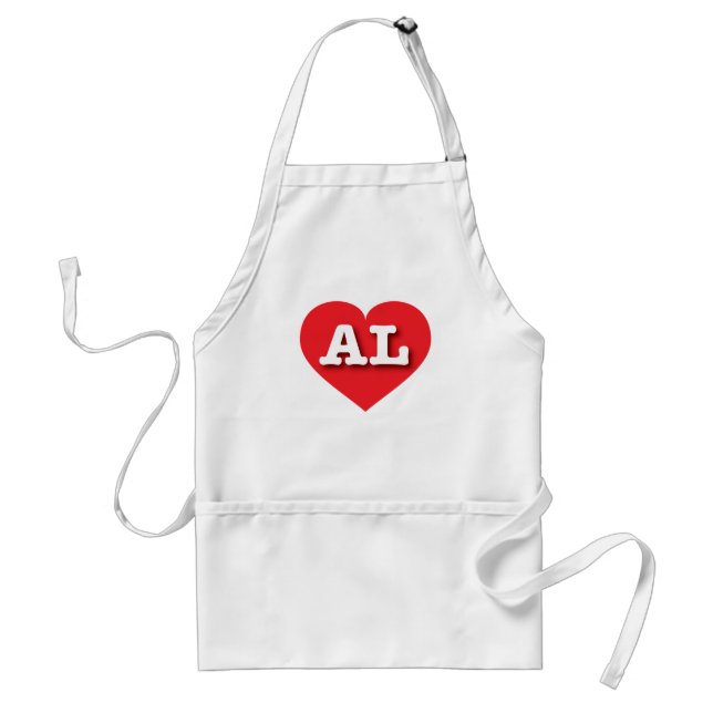 Alabama Red Heart - I love AL Standard Apron (Front)