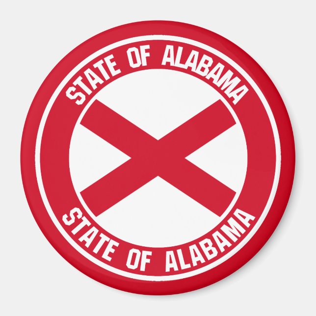 Alabama Round Emblem Magnet (Front)