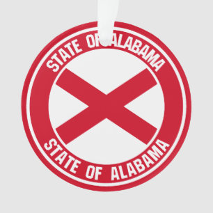 Alabama Round Emblem Ornament