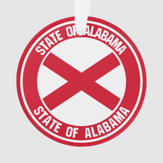 Alabama Round Emblem Ornament (Front)