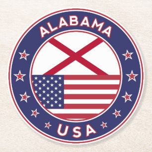 Alabama Round Paper Coaster