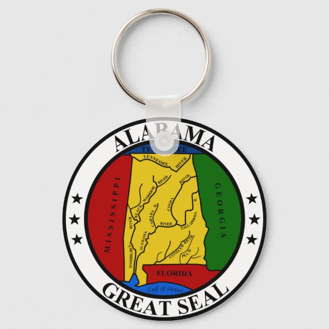 Alabama seal united states america flag symbol rep key ring (Front)