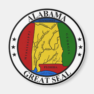 Alabama seal united states america flag symbol rep magnet