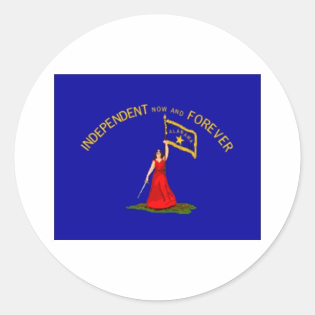 alabama secession flag classic round sticker (Front)
