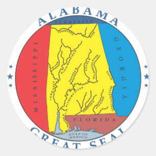 Alabama sign classic round sticker