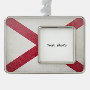 Alabama Silver Plated Framed Ornament