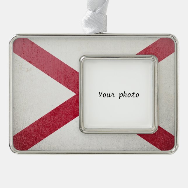 Alabama Silver Plated Framed Ornament (Front)