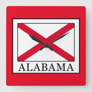 Alabama Square Wall Clock
