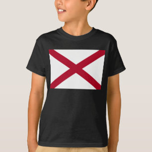 Alabama: St Andrew Crimson Cross Flag T-Shirt