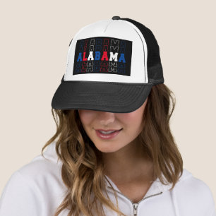Alabama Stacked Word Art Trucker Hat
