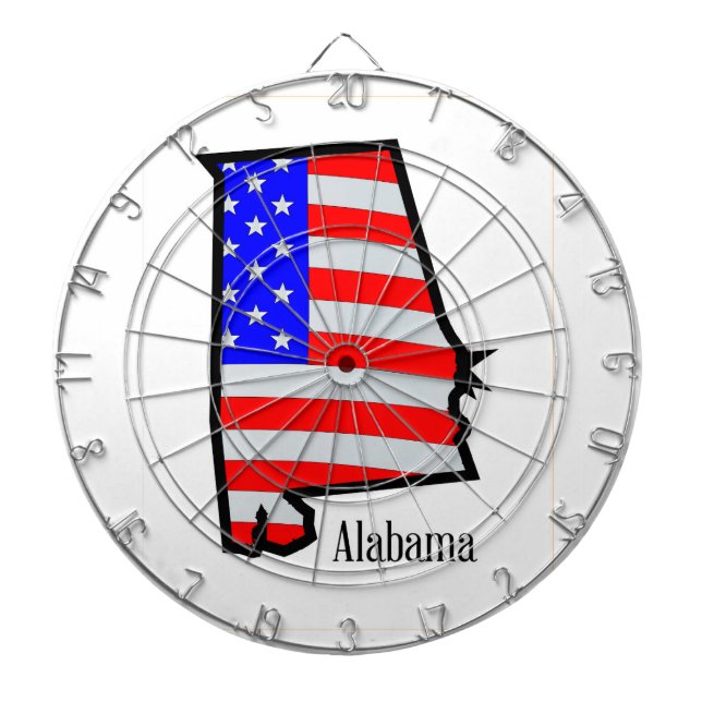Alabama Stars and Stripes Dartboard (Front)