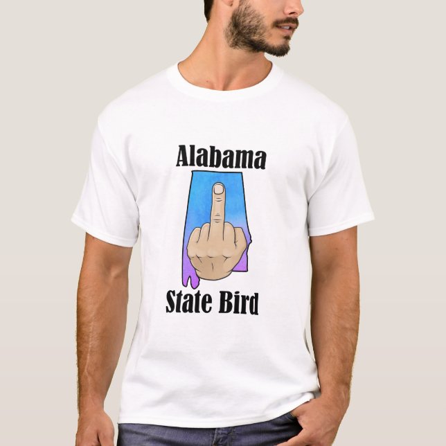 Alabama state bird t-shirt middle finger colour (Front)