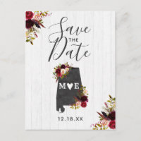 Alabama State Destination Rustic Save the Date
