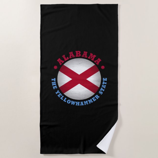 ALABAMA STATE FLAG BEACH TOWEL (Front)