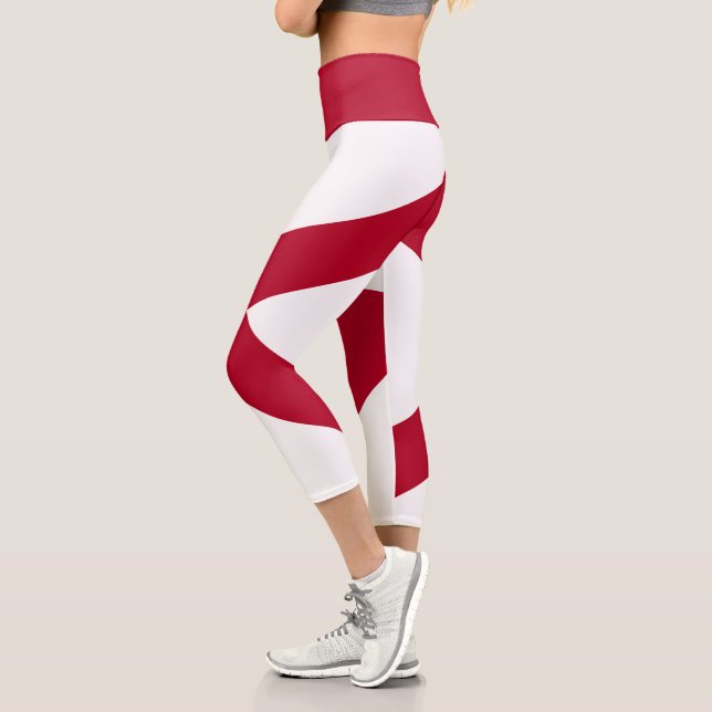 Alabama State Flag Capri Leggings (Left)