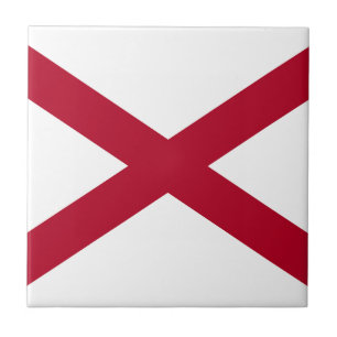 Alabama State Flag Ceramic Tile