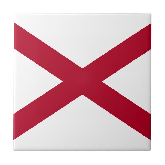 Alabama State Flag Ceramic Tile (Front)