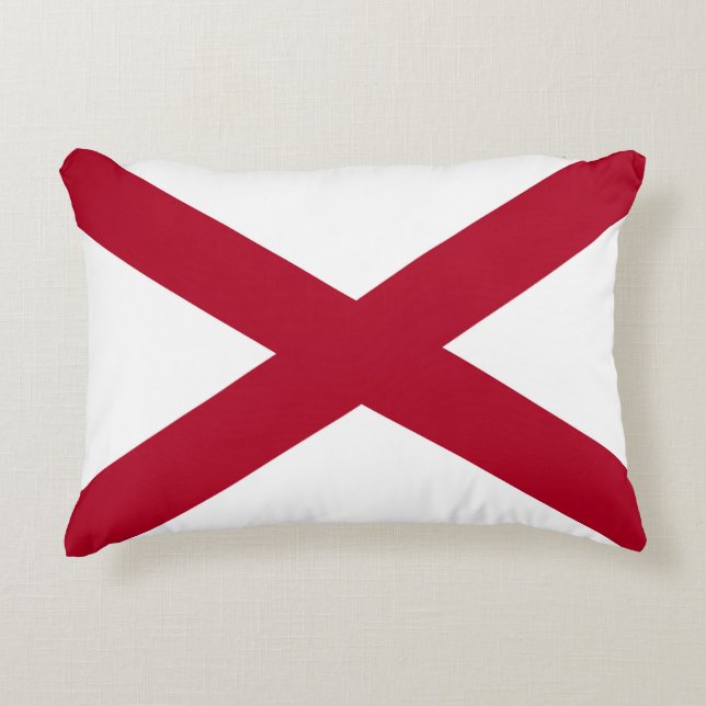 Alabama State Flag Decorative Cushion (Front)