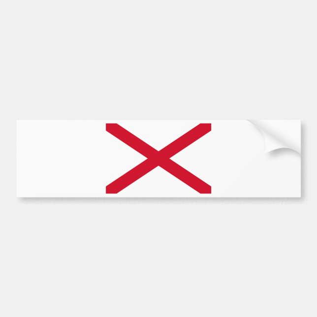 Alabama State Flag Design Bumper Sticker (Front)