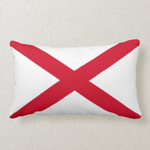 Alabama State Flag Design Decor Lumbar Cushion