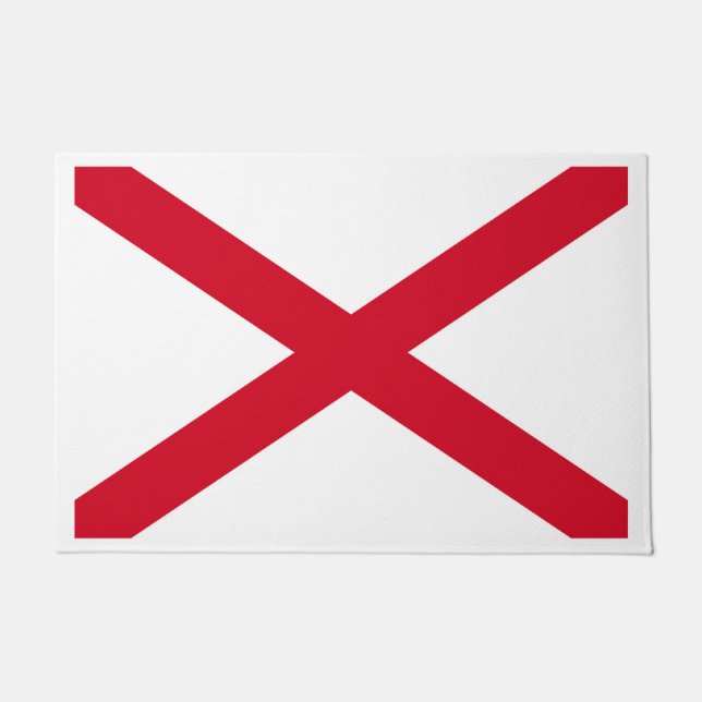 Alabama State Flag Design Doormat (Front)