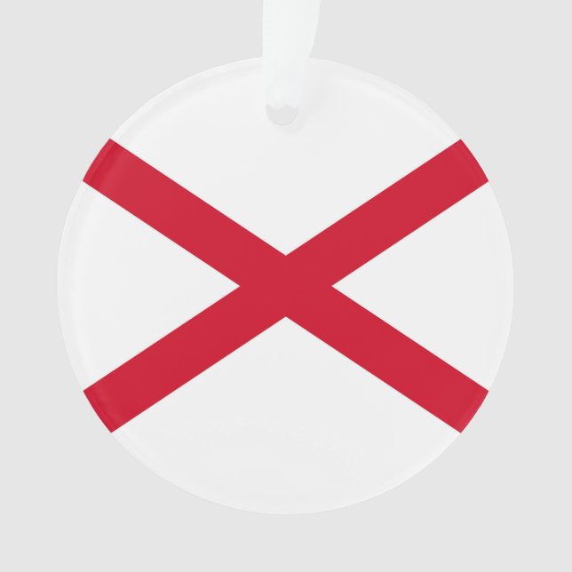 Alabama State Flag Design Ornament (Front)
