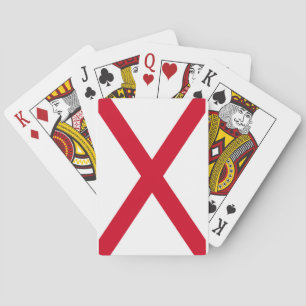 Alabama State Flag Design Playing Cards