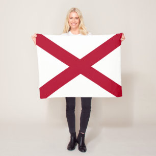 Alabama State Flag Fleece Blanket