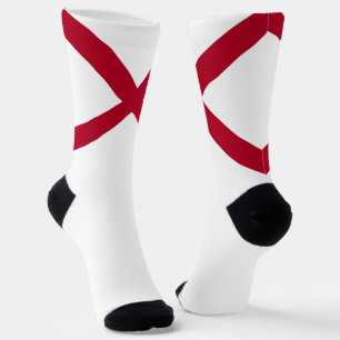Alabama State Flag Fun Alabamian Pride Socks