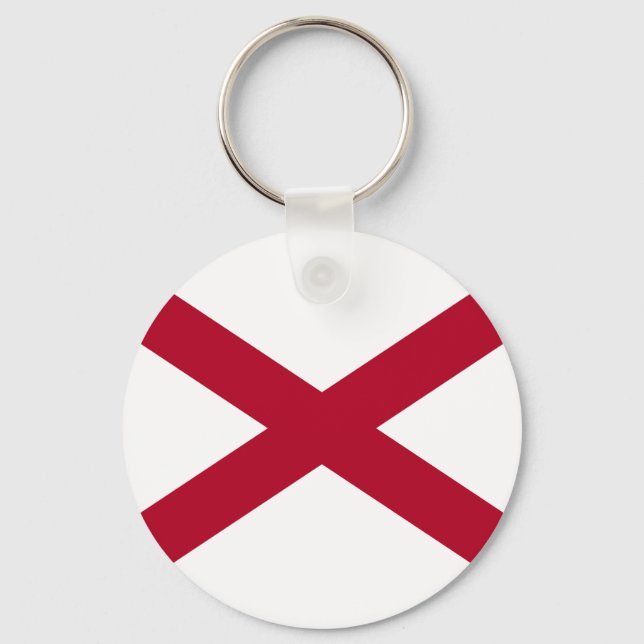 Alabama State Flag Key Ring (Front)