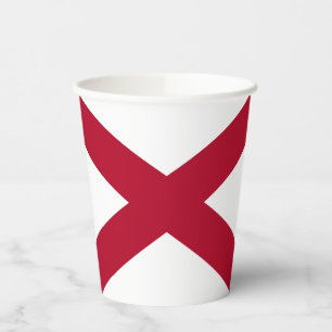 Alabama State Flag Paper Cups