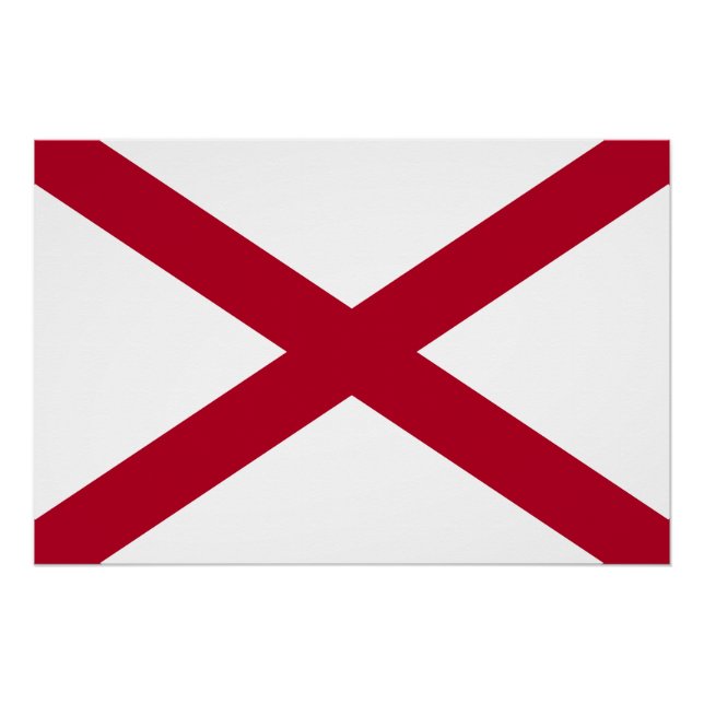 Alabama State Flag Poster (Front)