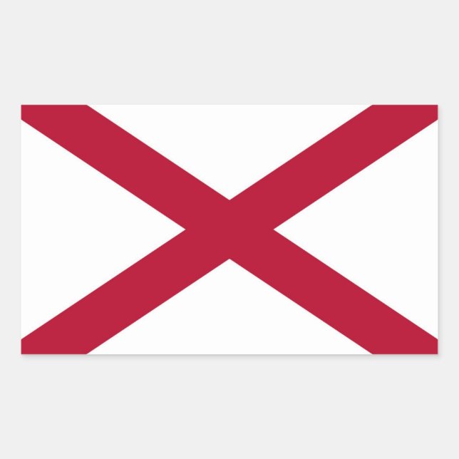 Alabama State flag Rectangular Sticker (Front)