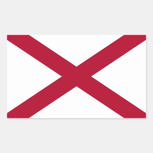 Alabama State Flag Rectangular Sticker (Front)