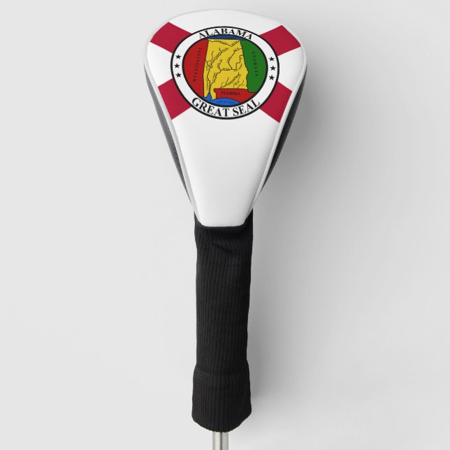 Alabama State Flag/ State seal superimposed Golf Head Cover (Front)