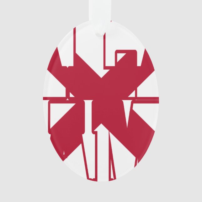 Alabama state flag text ornament (Front)