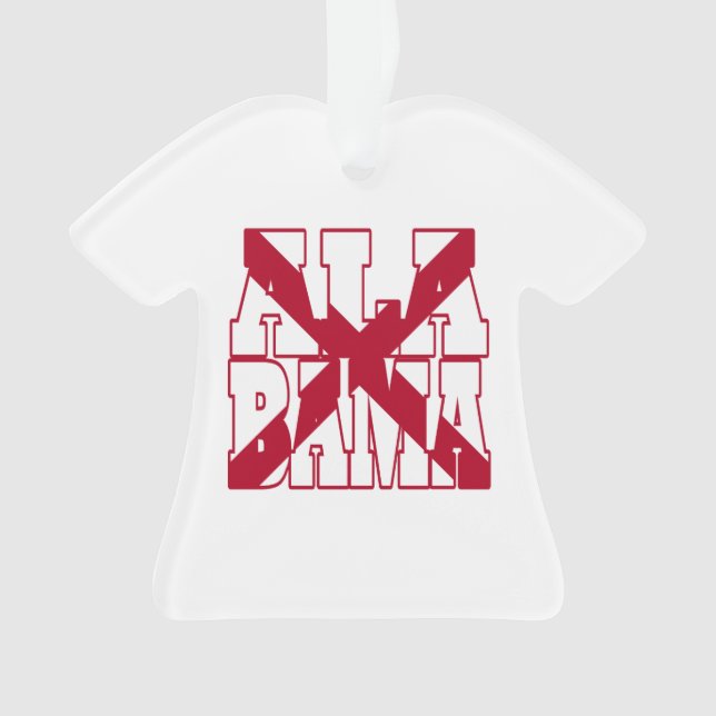 Alabama state flag text ornament (Front)