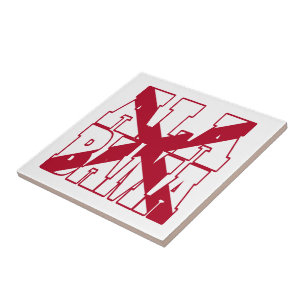 Alabama state flag text tile
