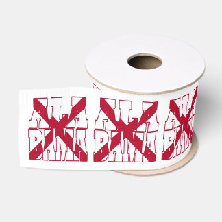 Alabama state flag typography design grosgrain ribbon