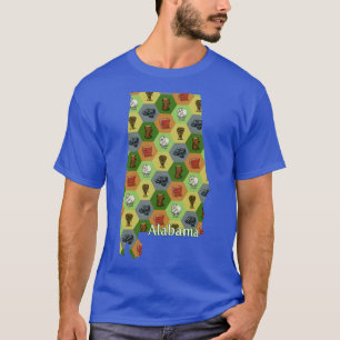 Alabama State Map Board Games TShirt